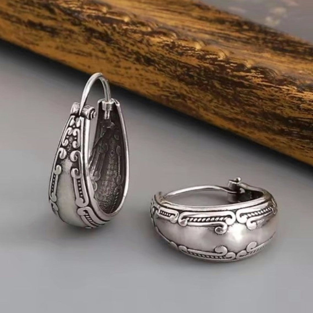 Classic Silver Mandala Earrings