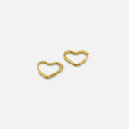 Mini Heart Huggies Gold