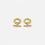 Elegant T Bar Gold Hoops