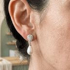 Teardrop Pearl Drop Earrings