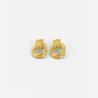 Graceful Gold Linked Knot Earrings