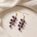 Grape Cluster Drop Earrings
