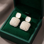 Beaded Pearl Cluster Drops