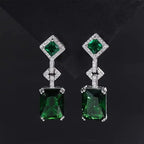 Emerald Rectangular Jewelry Set