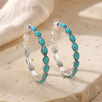 Graceful Silver Hoop Earrings