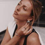 Polished Silver Oval Earrings