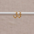 Vienna Stone Huggie Hoops
