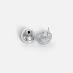 Polished Silver Oval Earrings