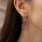 Grape Cluster Drop Earrings