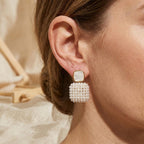 Beaded Pearl Cluster Drops