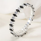 Marquise Zirconia Onyx Bracelet