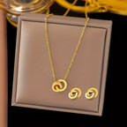 Infinity Bound Circle White Gold Set