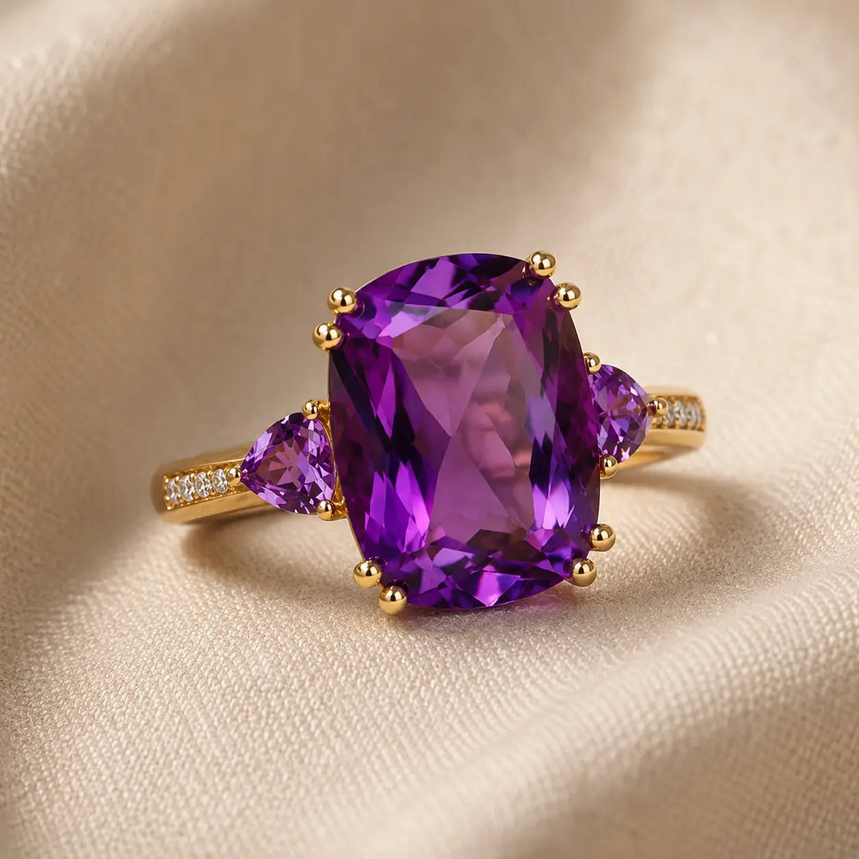 Exquisite Cubic Zirconia Gold Ring