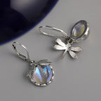 Vintage Moonstone Dragonfly Earrings