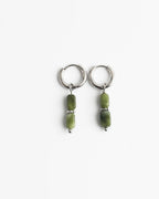 Gorgeous Dual Green Stone Drop Earrings