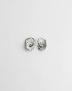 Toned Scalloped Hoop Earrings