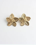 Floral Statement Earrings in Gold or Silver
