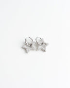 Toned Crystal Star Earrings