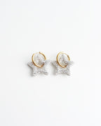 Toned Crystal Star Earrings
