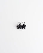 Toned Pave Star Hoop Earrings