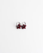 Toned Pave Star Hoop Earrings