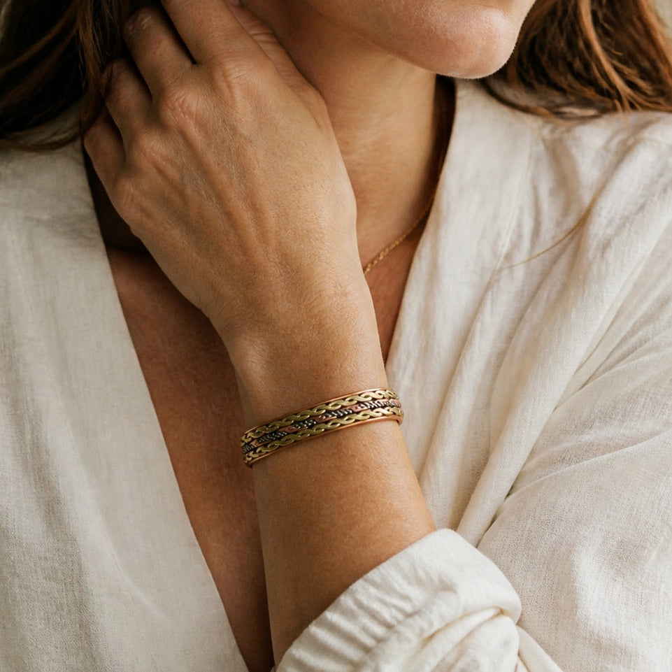 Infinity Weave Copper Bracelet