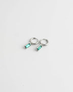 Gleaming Rectangle Drop Gem Earrings