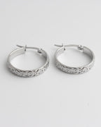 Elegant Engraved Hoop Earrings
