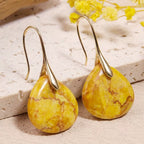 Ethereal Amber Teardrop Earrings