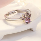 Paw Set 4 Pieces with Zirconia Heart