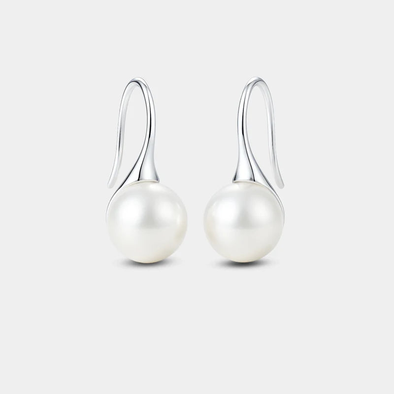 Elegant Drop Earrings with Pearls