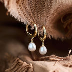 Classic Pearl Drop Huggie Earrings