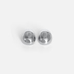 Polished Silver Oval Earrings