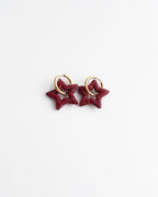 Toned Crystal Star Earrings