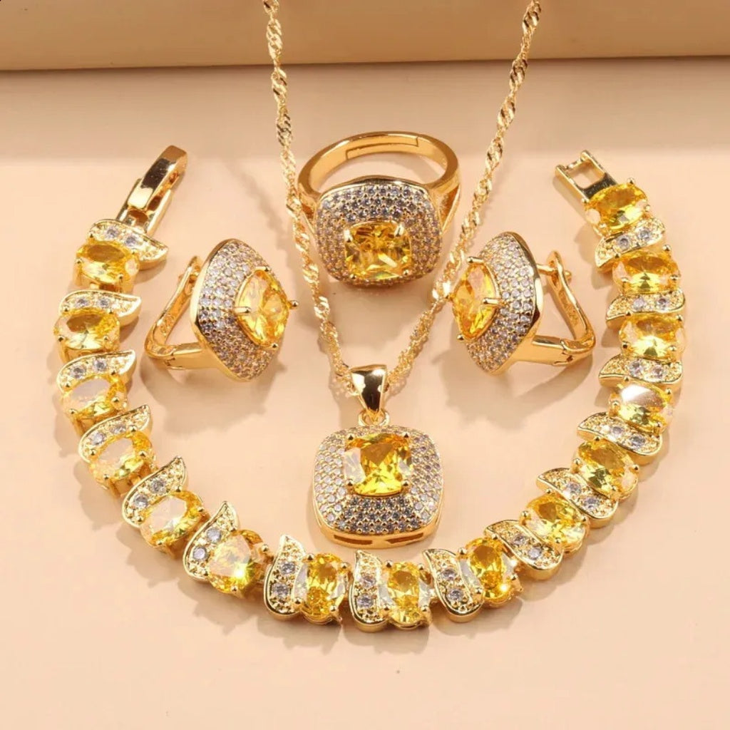 Opulent Yellow Gemstone Set