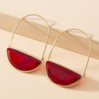 Half Moon Translucent Hoop Earrings