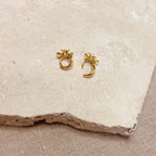 Flower Pearl Micro Hoops