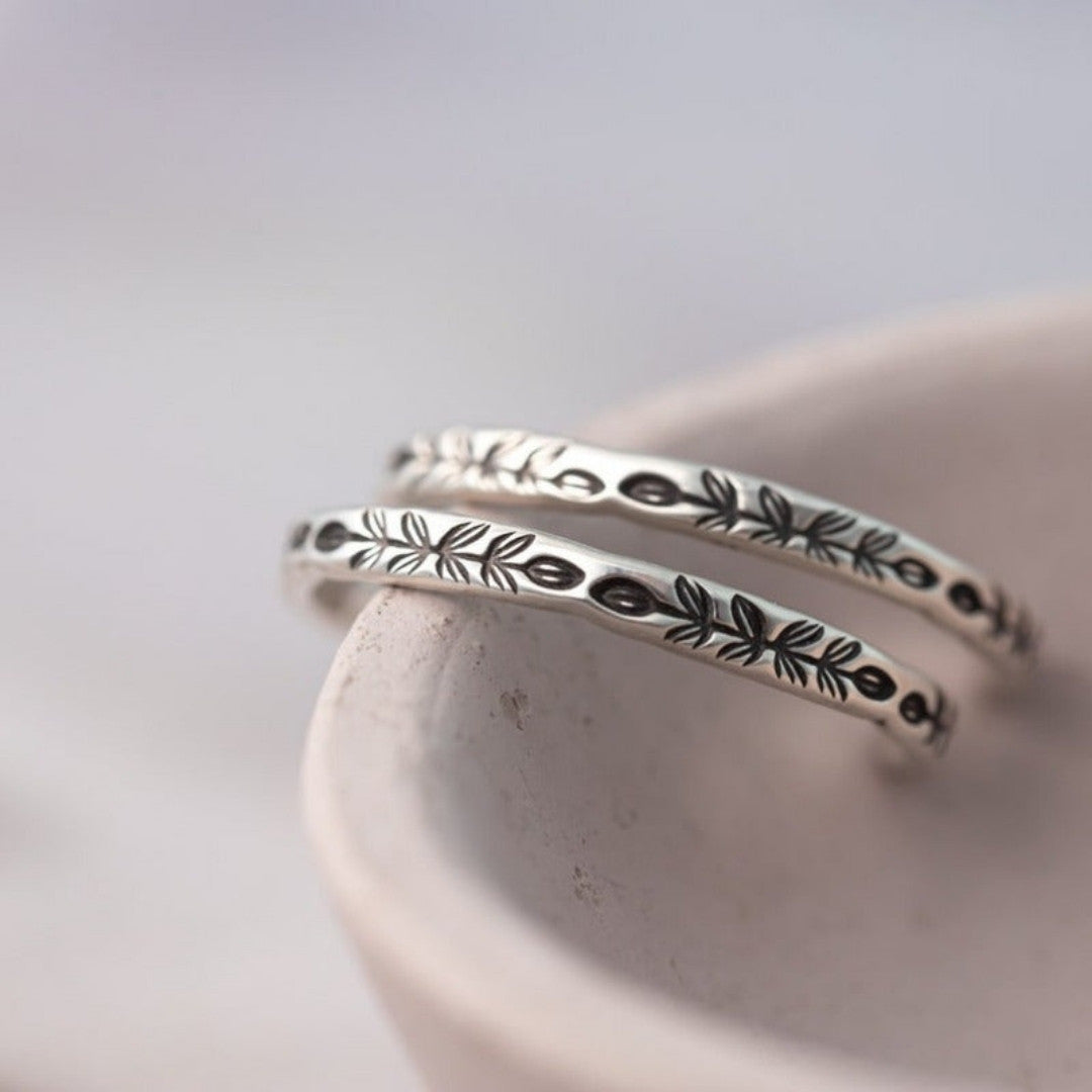 Sleek Silvery Hoop Earrings