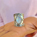 Rusted Ethereal Moonstone Ring