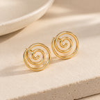Radiant Spiral Stud Earrings