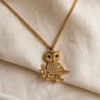 Owl Shaped Pendant Necklace