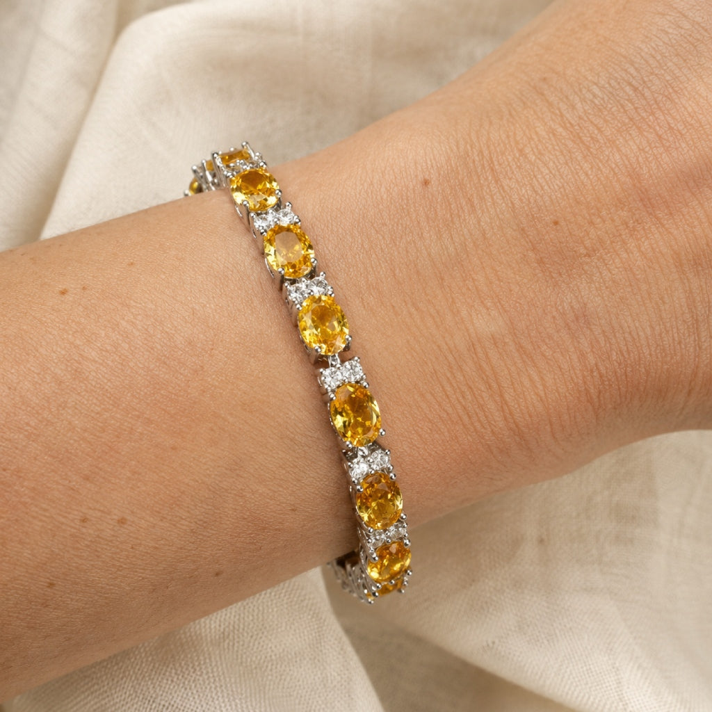 Dazzling Yellow Tennis Bracelet