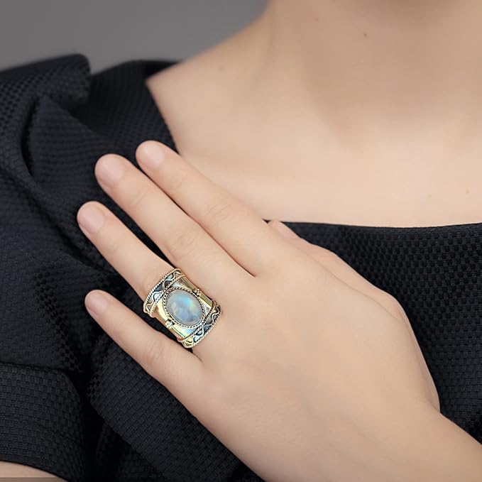 Rusted Ethereal Moonstone Ring