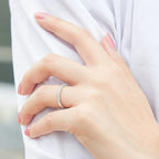 Elegant Thin Crystal Stacking Ring