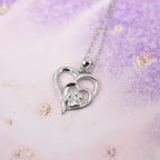 Delicate Heart Paw Necklace