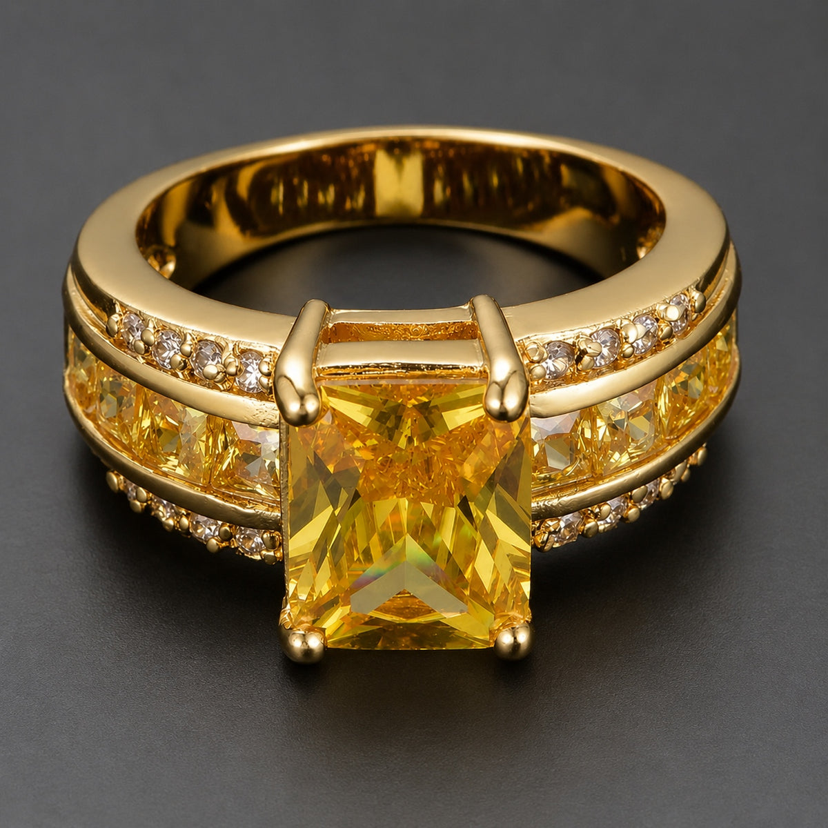 Luxe Citrine Gold Ring
