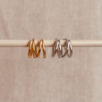 Textured Duo Hoop Earrings