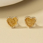 Graceful Gold Heart Earrings