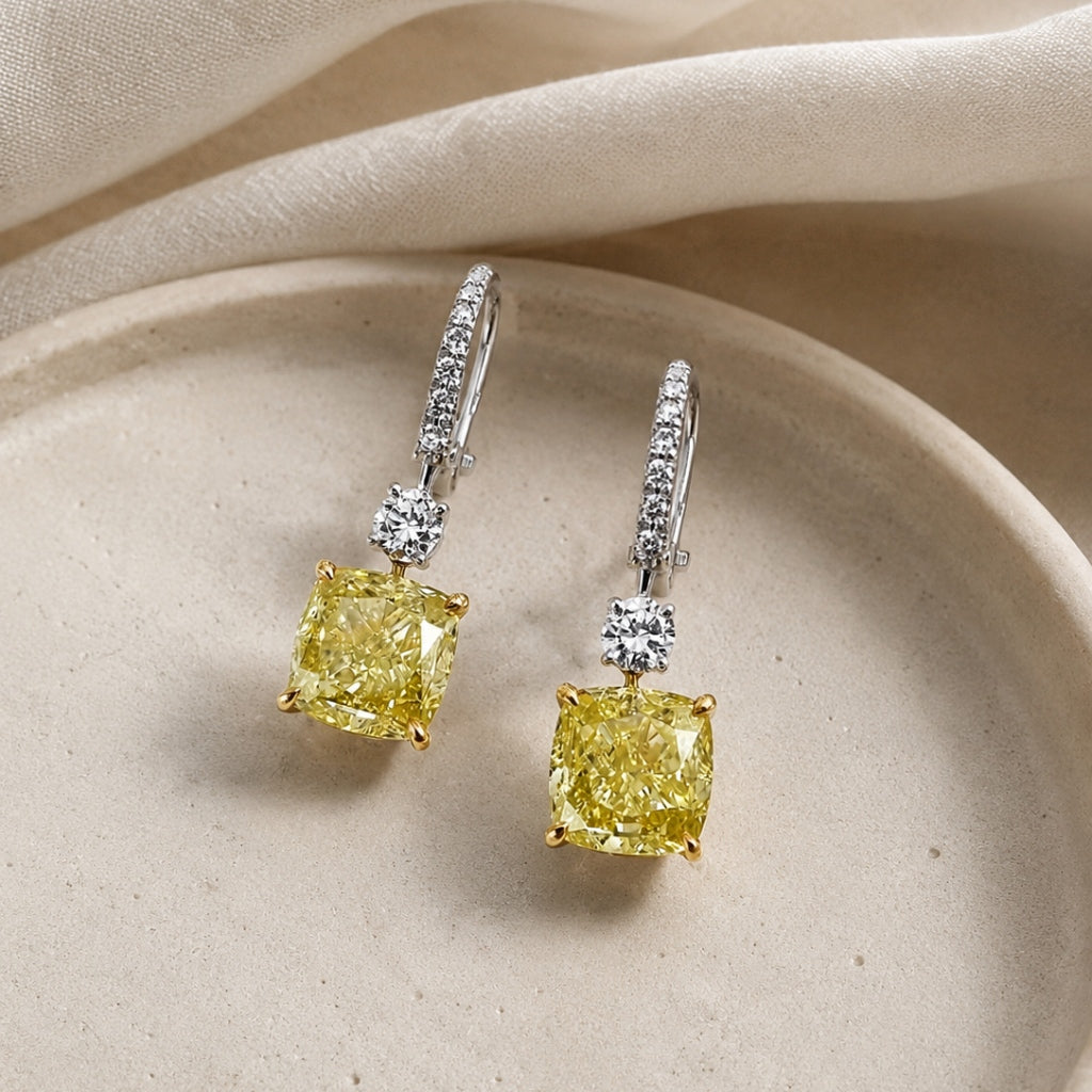 Dazzling Yellow Drop Earrings