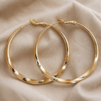 Contemporary Hoop Gold Earrings